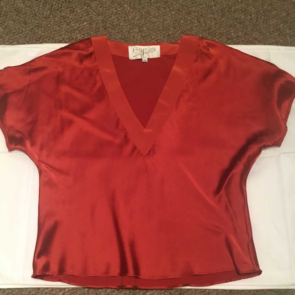 Rory Beca silk deep V-neck blouse